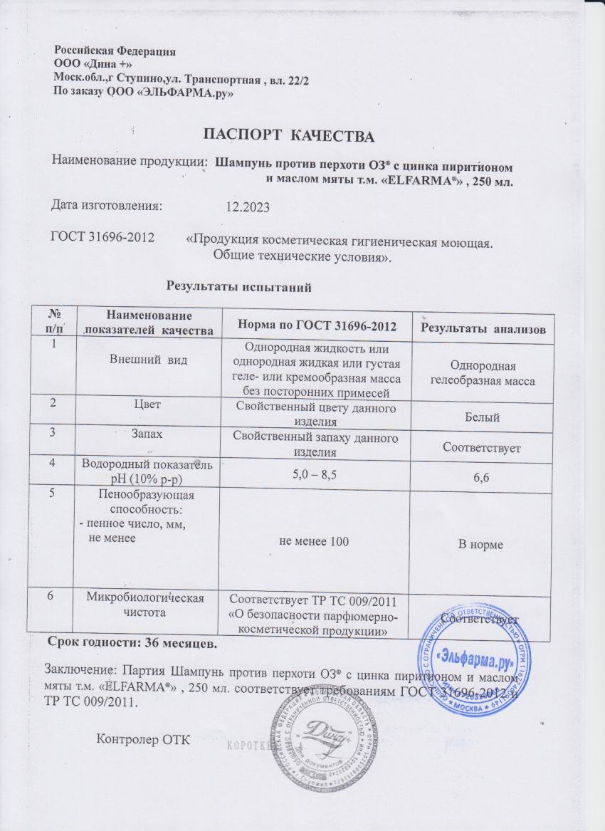 Паспорт №122023
